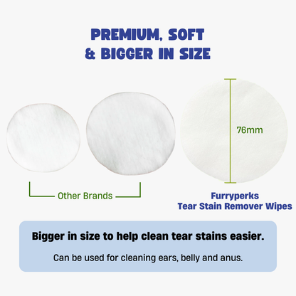 Gentle Pet Eye Tear Stain Remover Pads Dogs & Cats 120pcs